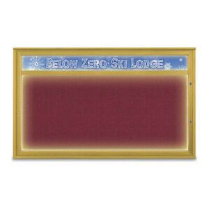 UNITED VISUAL PRODUCTS UV452HILED1PLUS-GOLD-DBURGU Corkboard,Deep