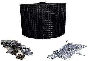 8&#034; Squirrel Guard Kit. 8 in. 100 ft. PVC Coated Steel roll 100 clips LOWEST COST