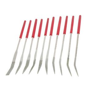 10pcs Diamond Riffler  Files with PVC Dipped Handles Assorted Sizes