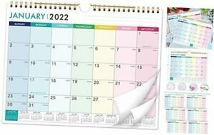2021-2022 Calendar - 18 Monthly Wall Calendar with Thick Paper, small Colorful
