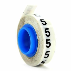 PANDUIT PMDR-5 POLYESTER PRE-PRINTED &#034;5&#034; ROLL WIRE MARKER TAPE (10 PACK)