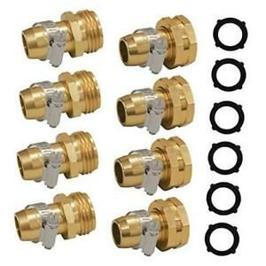 Garden Hose Repair Connector with Clamps, Fit for 3/4&#034; or 5/8&#034; Garden 4-Set