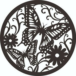 Wall decoration Laser Cut Vector DXF For CNC Router Plasma  - butterfly Dxf File