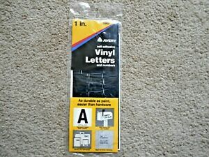 Avery 1&#034; Self-Adhesive Vinyl Letters and Numbers No. 5902