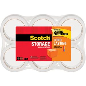 Scotch 3M Storage Packing Tape 6 Rolls Heavy Duty Shipping Packaging Moving New*