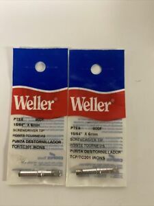 WELLER PTE8 REPLACEMENT SCREWDRIVER TIPS LOT OF 2! NOS  FITS TCP/TC201