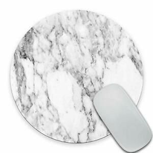 White Marble Round Mouse Pad Cute Mat Grey Circular Mouse Pads 7.87X7.87 Ss-19