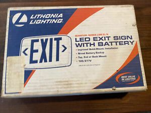 *NEW* Lithonia Lighting Quantum Series LED Exit Sign w/ Battery