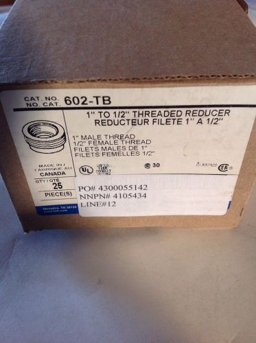 Thomas &amp; betts 1&#034; to 1/2&#034; threaded reducer box of 25 for sale