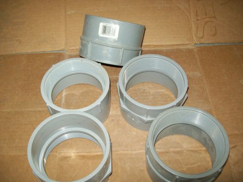 (1) PIECE  4&#034; RIGID PVC FEMALE ADAPTERS FOR PVC CONDUIT SCH 40