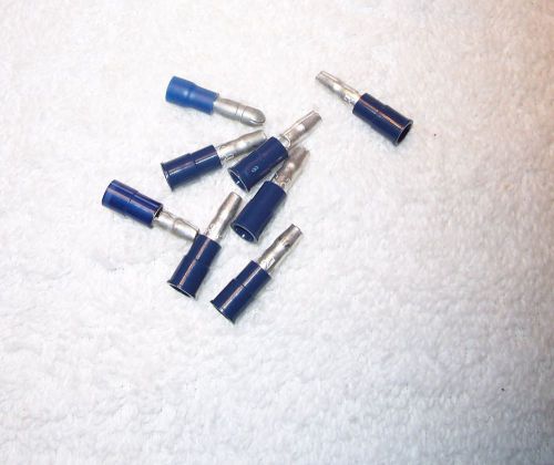Blue Vinyl Insulated Crimp On Male Bullet Connectors .157 dia - 14-16 GAUGE