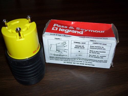 Legrand pass &amp; seymour l1030-c turnlok connector 30a-125/250v (1 each ) for sale