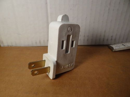Lot (3) vintage Eagle white rubber 3-WAY plug adapter angled cube tap splitter