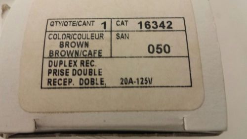 Leviton 16342 brown receptacle, wall, 20 a for sale