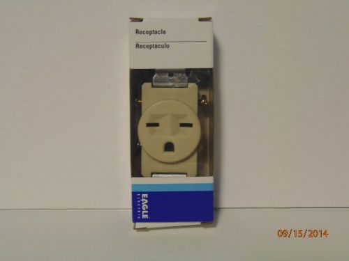 Eagle Electric 15A 250 Volt 3 Wire Ivory Single Receptacle 816V-BOX