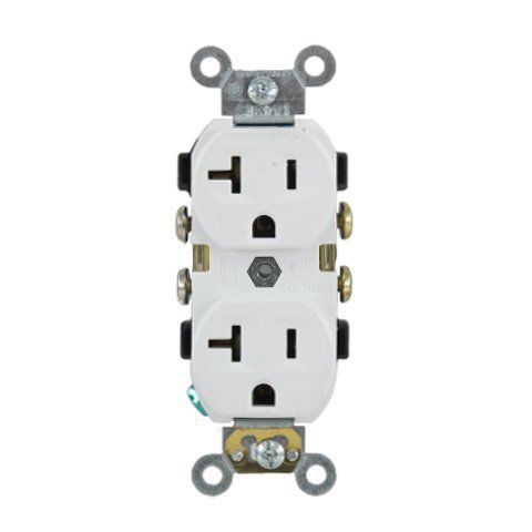 White 20 amp duplex receptacle for sale