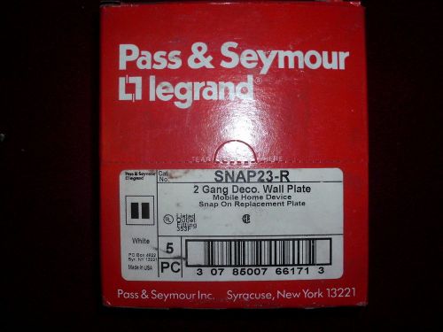Pass &amp; Seymour Legrand SNAP23-R 2 gang Deco wall plate mobile home replaceent