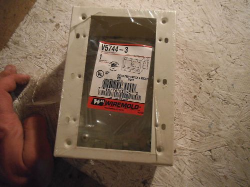 Wiremold v5744-3 extra deep switch &amp; receptacle box ivory - new for sale