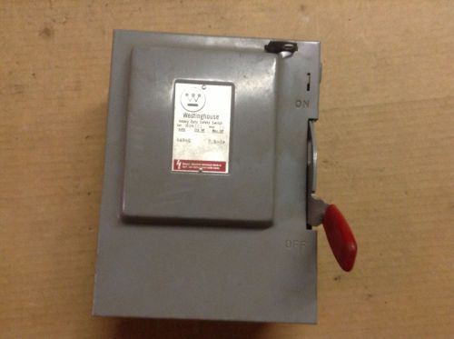 Westinghouse HUN321 30A AMP 240V AC 3P Non-Fusible Disconnect Switch M43