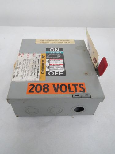 Siemens gnf321 30a amp 240v-ac 3p non-fusible disconnect switch b399496 for sale