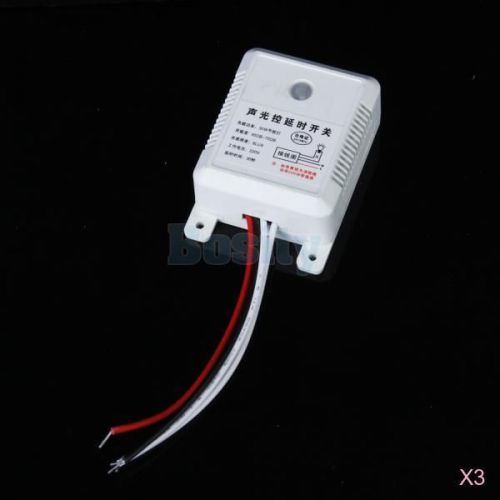 3x auto on off light switch sound voice delay control sensor photoswitch ac 220v for sale