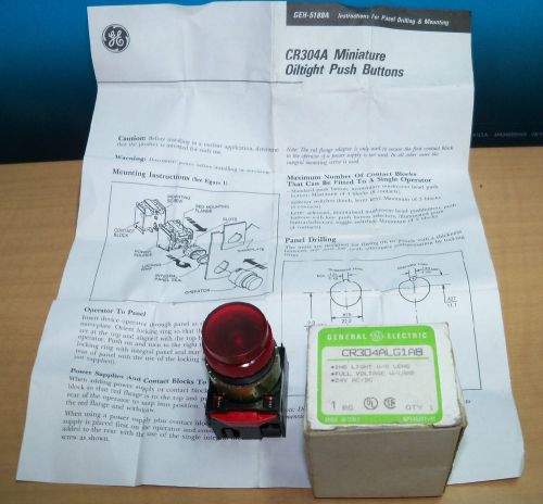 GE CR304ALG1A8 Oil Tight Indicator Light  NOS - New in Box