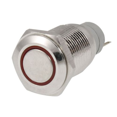 Angel Eye RED Led Light 16mm 12V Metal Momentary Push Button Switch Xmas Gift
