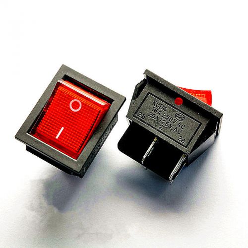 5pcs home appliance kcd4 dpst on off 4p rocker boat switch 16a/250v ac 20a/125v for sale