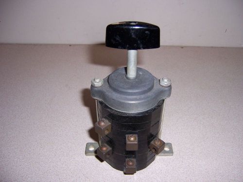 Antique vtg arrow h&amp;h industrial 4-way rotary switch 25 amp/250 volts for sale