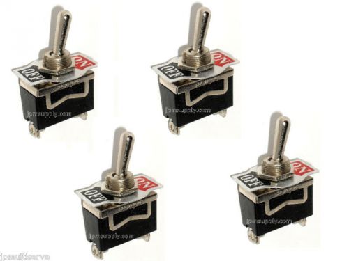 Lot of Four 20A SPST ON/OFF Toggle Switches 1/2 Mount