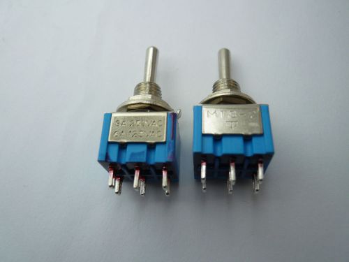 Sr 2x toggle switch blue dpdt on/on/on special application new for sale