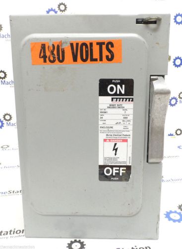 MURRAY ELECTRICAL HEAVY DUTY ENCLOSED SWITCH #HH361 - 600VAC 3-PHASE 30 AMP