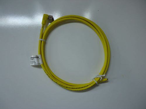 Lumberg automation m12 yellow cable, conductor rkwt 4-602/2m single ended for sale