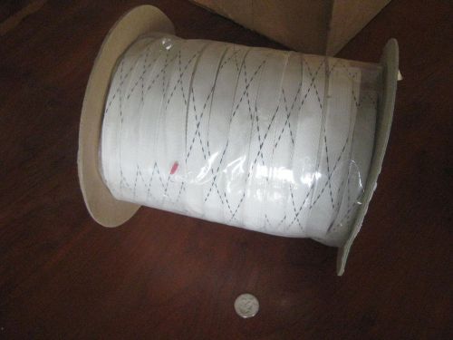 250&#039; roll Electrical Textile Sleeving expando 3/4&#034; white w/ blk  New