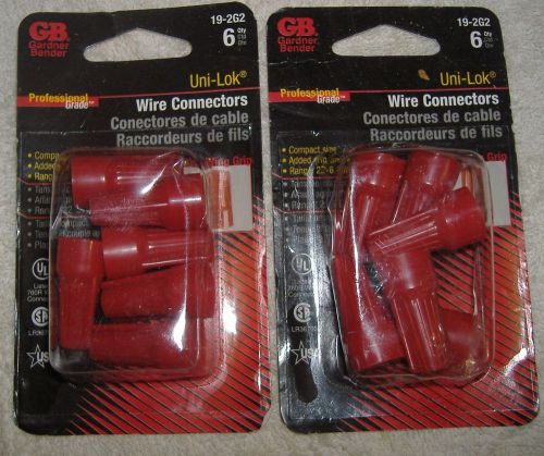 LOT OF 12 GARDNER BENDER RED PROFESSIONAL UNI-LOK WIRE CONNECTORS  MADE IN USA