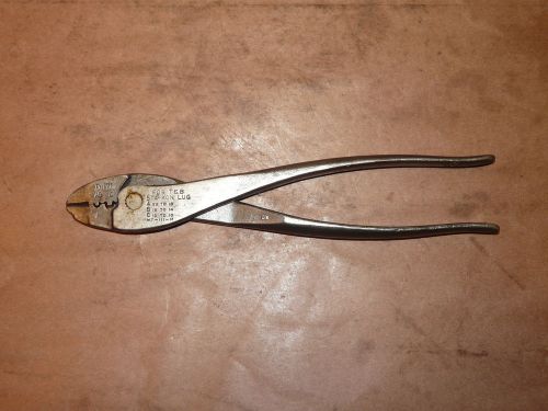 Vintage thomas &amp; betts co. wt-111-m sta-kon crimping tool pliers inv9376 for sale