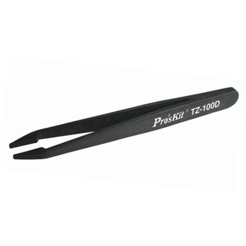 New pro&#039;s kit 900-266 conductive esd safe tweezers flat tip for sale