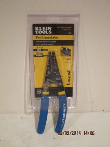 Klein tools11055 wire stripper-cutter, 10-18 awg solid/12-20 awg stranded, nisp! for sale