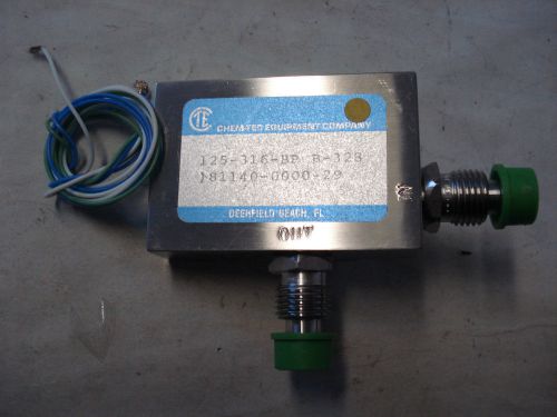 Chem tec 125-316-bp-b-328 flow switch,316 ss,1/4in male vcr,max pressure:3000psi for sale