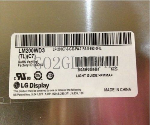 &amp;original LCD free shipping New LM200WD3-TLC9 20.0&#034;1 year warranty 60 days warra