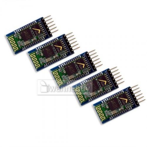 5x hc-05 bluetooth transceiver host slave/master module wireless serial 6pin for sale