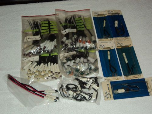 NOS vintage large mixed lot of 115 Pilot Indicator light IDI  LITTELFUSE wired