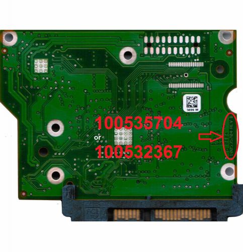 Pcb board for seagate st3500418as 9sl142-302 cc38 tk 500gb 100532367 +fw for sale
