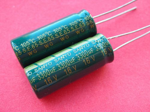 250x sanyo 16v 3300uf electrolytic capacitor 10x25mm for sale
