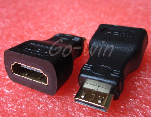 2pcs Black Mini HDMI To HDMI Adapter HDMI Female to Micro Hdmi Male Adapter