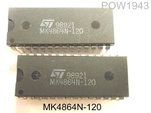 ST ELECTRONICS MK4864N-120 8K STATIC RAM CHIP, 28 PIN DIP NOS