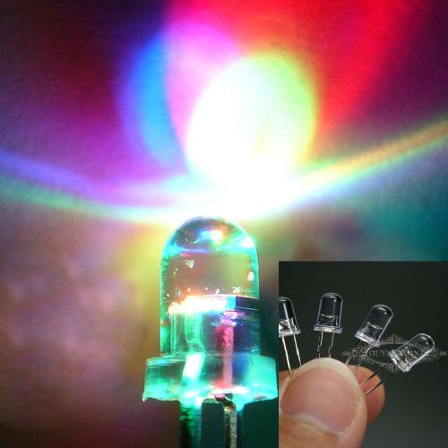 50pcs 5mm RGB Red/Green/Blue Fast&amp;Slow Flash Round LED Lamps Rainbow Blink