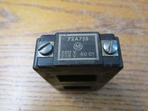 Allen bradley 72a755 replacement coil 220/208 volts 60 hertz for sale