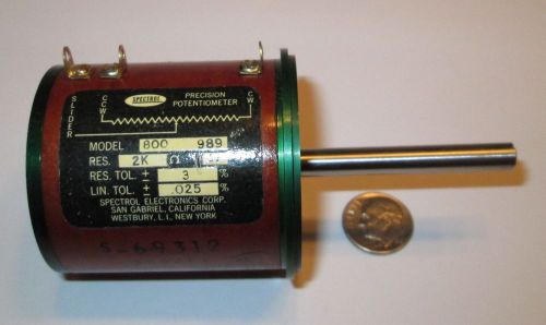 Spectrol model 800 precision potentiometer 2k ohm 3% 10-turns 3 or 5 watt  nos for sale