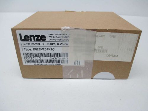 New lenze e82ev251k2c frequency inverter 8200 vector 240v motor drive d364825 for sale